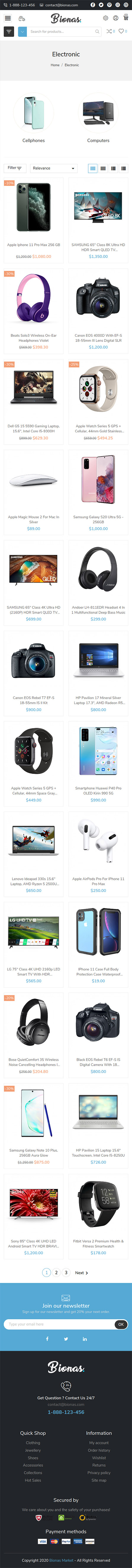 Category page mobile